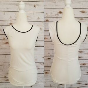 Express Tank w/faux leather detail